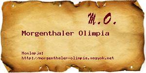 Morgenthaler Olimpia névjegykártya